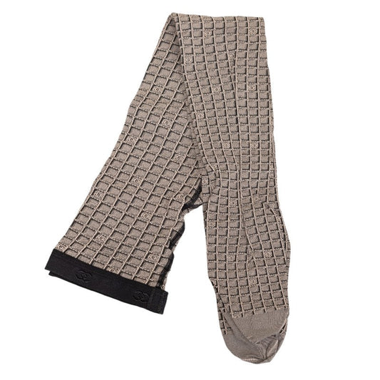 Chanel Cotton Coco Mark Block Check Tights Bag