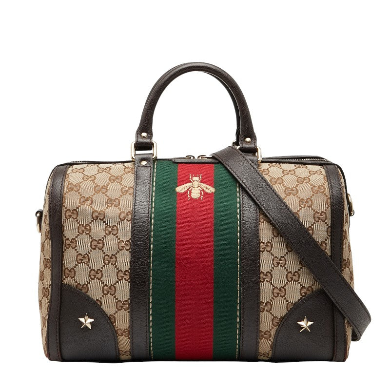 Gucci Webbee 2Way Bag Canvas Travel Bag