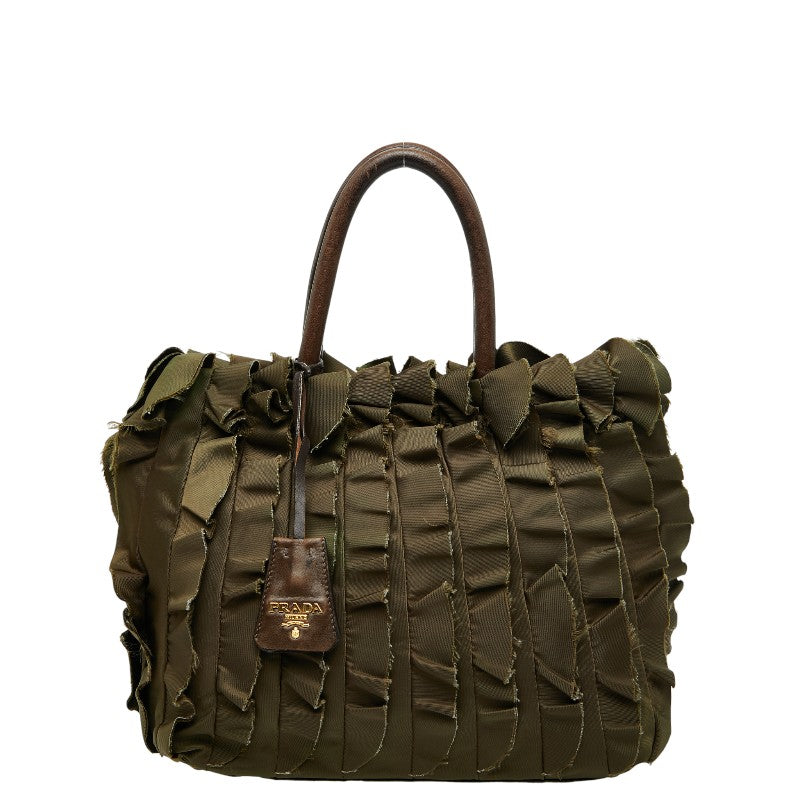 Prada Prada Bn1728 Nylon Leather Handbag Travel Bag
