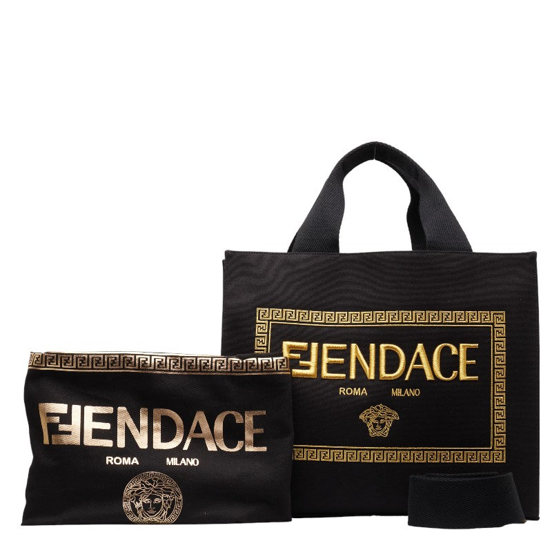Fendi Fendace La Medusa 2Way Bag Canvas Tote Bag