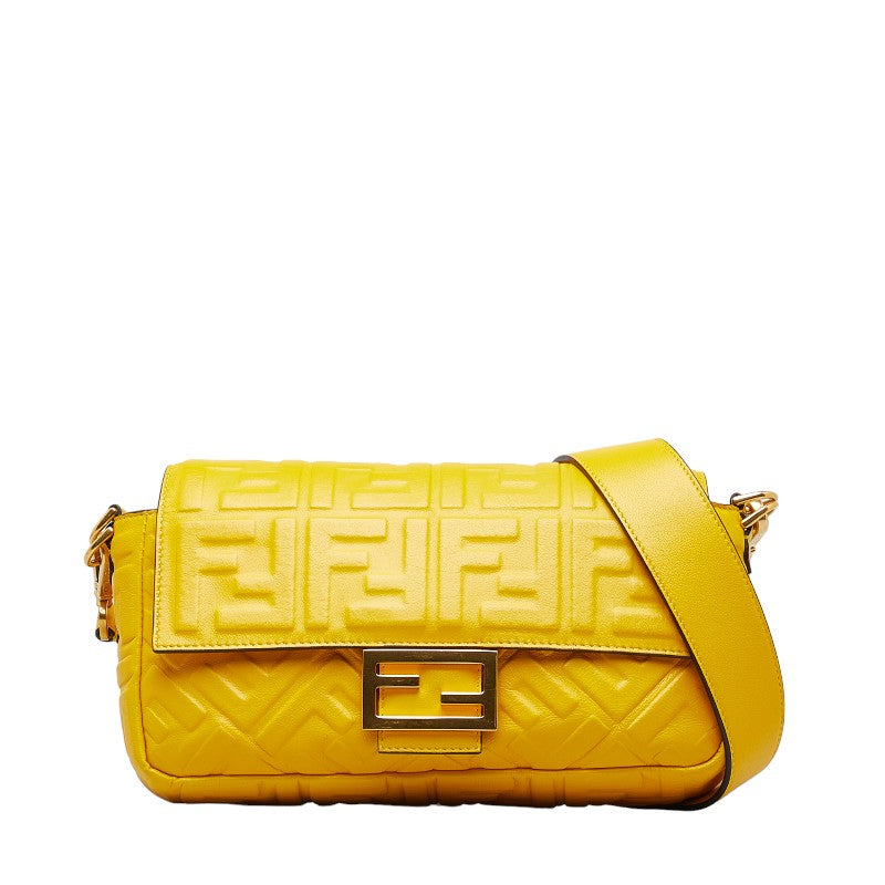 Fendi Zucca Shoulder Bag Leather