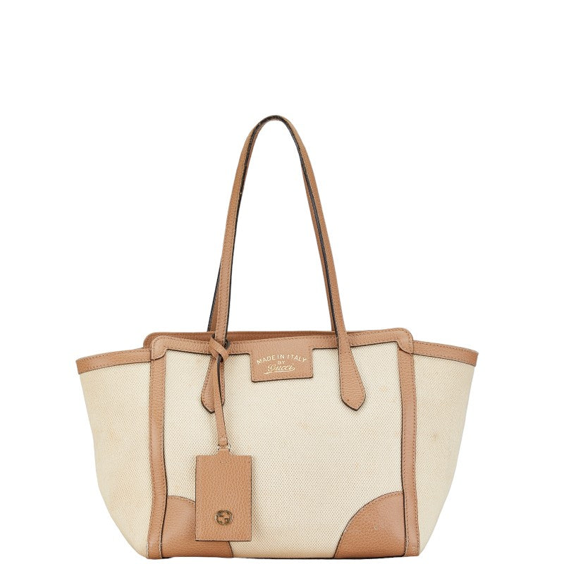 Gucci Tote Bag Leather Canvas Tote Bag