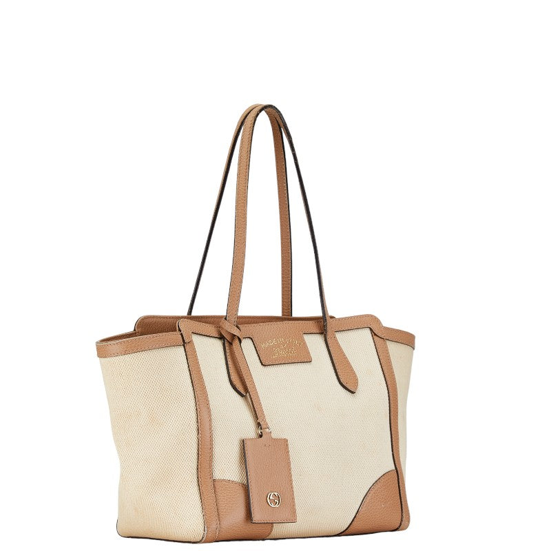 Gucci Tote Bag Leather Canvas Tote Bag