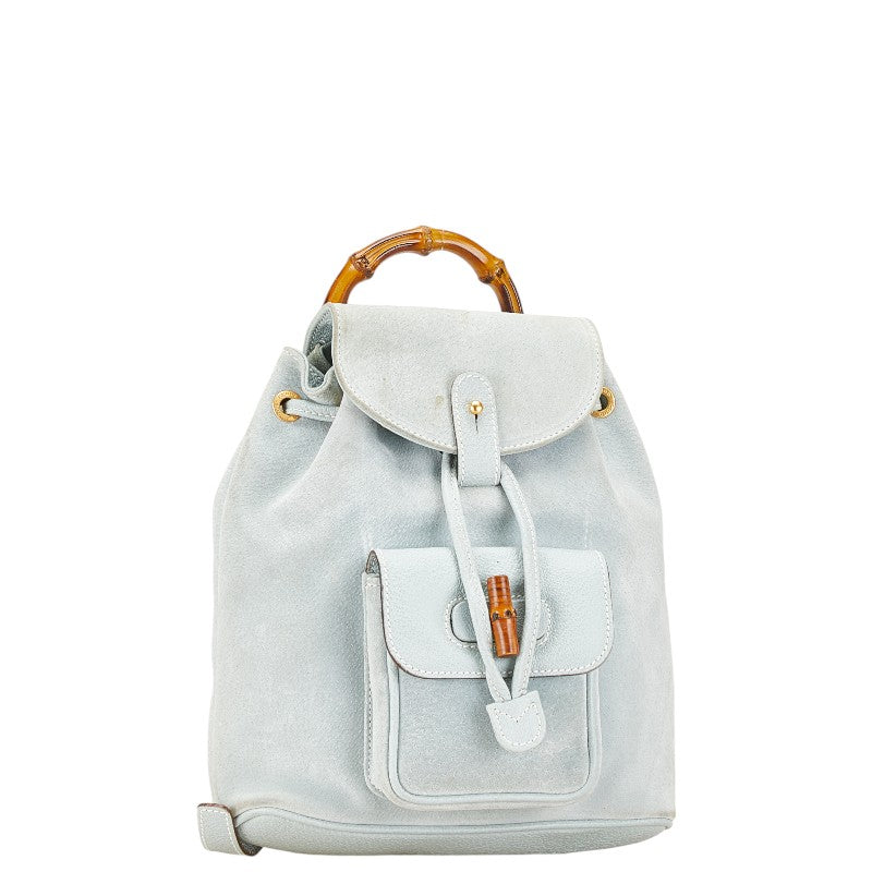 Gucci Bamboo Backpack Leather Suede