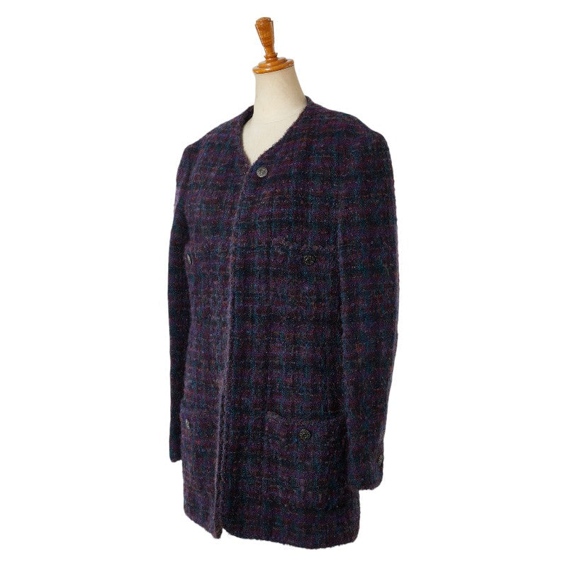 Chanel Coco Mark Silk Wool Nylon Jacket