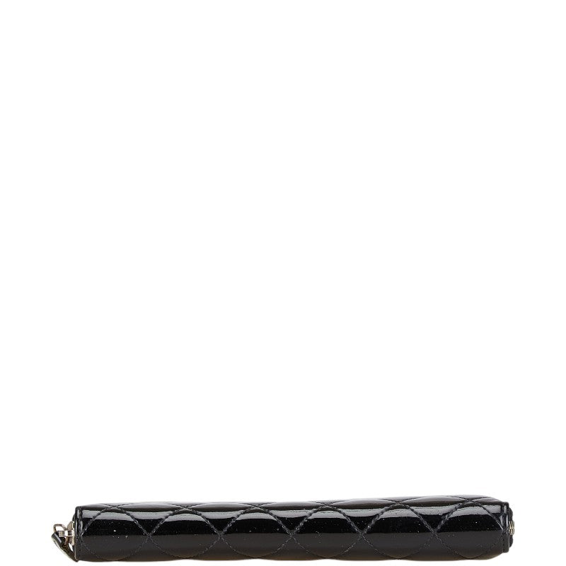 Chanel Coco Mark Matelassé Patent Leather Long Wallet
