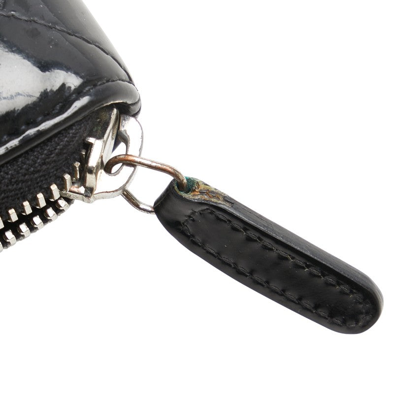 Chanel Coco Mark Matelassé Patent Leather Long Wallet