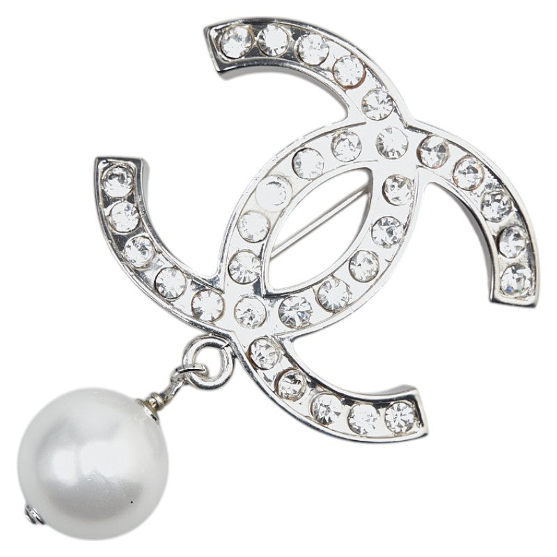 Chanel Metal Coco Mark Faux Pearl Brooch 07V Bag