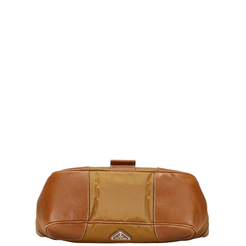 Prada Triangle Plate 2Way Bag Leather Nylon Logo Travel Bag 2Way Bag 1