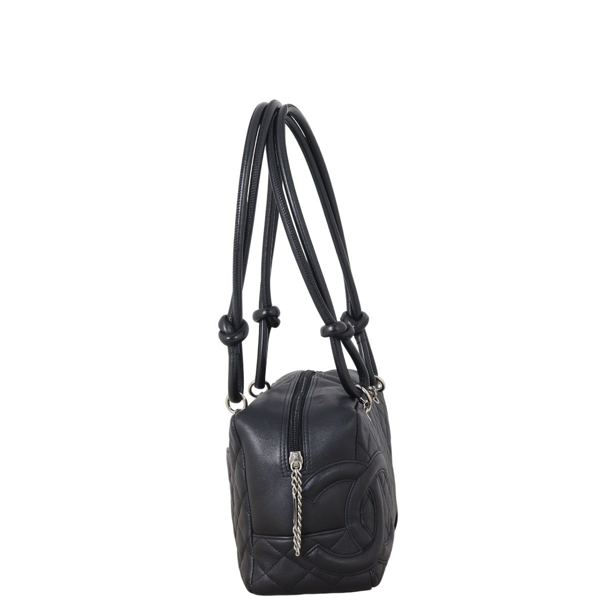 Chanel Ligne Cambon Bowler Bag Quilted Black Shoulder Bag