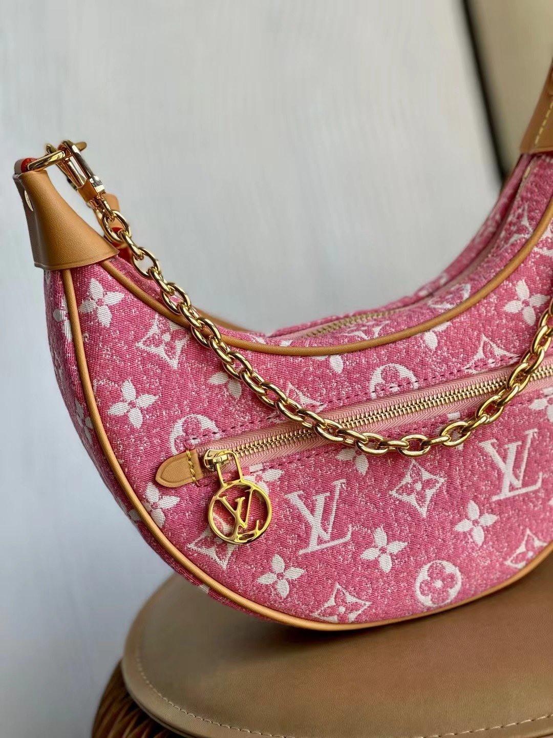 Top Quality Loop For Women Shoulder Bags Denim Pink