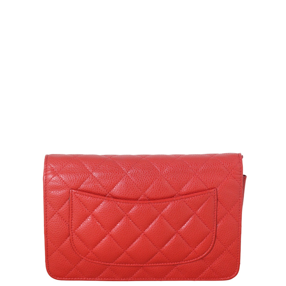 Chanel Classic Wallet on Handbag Quilted Red Crossbody Bag
