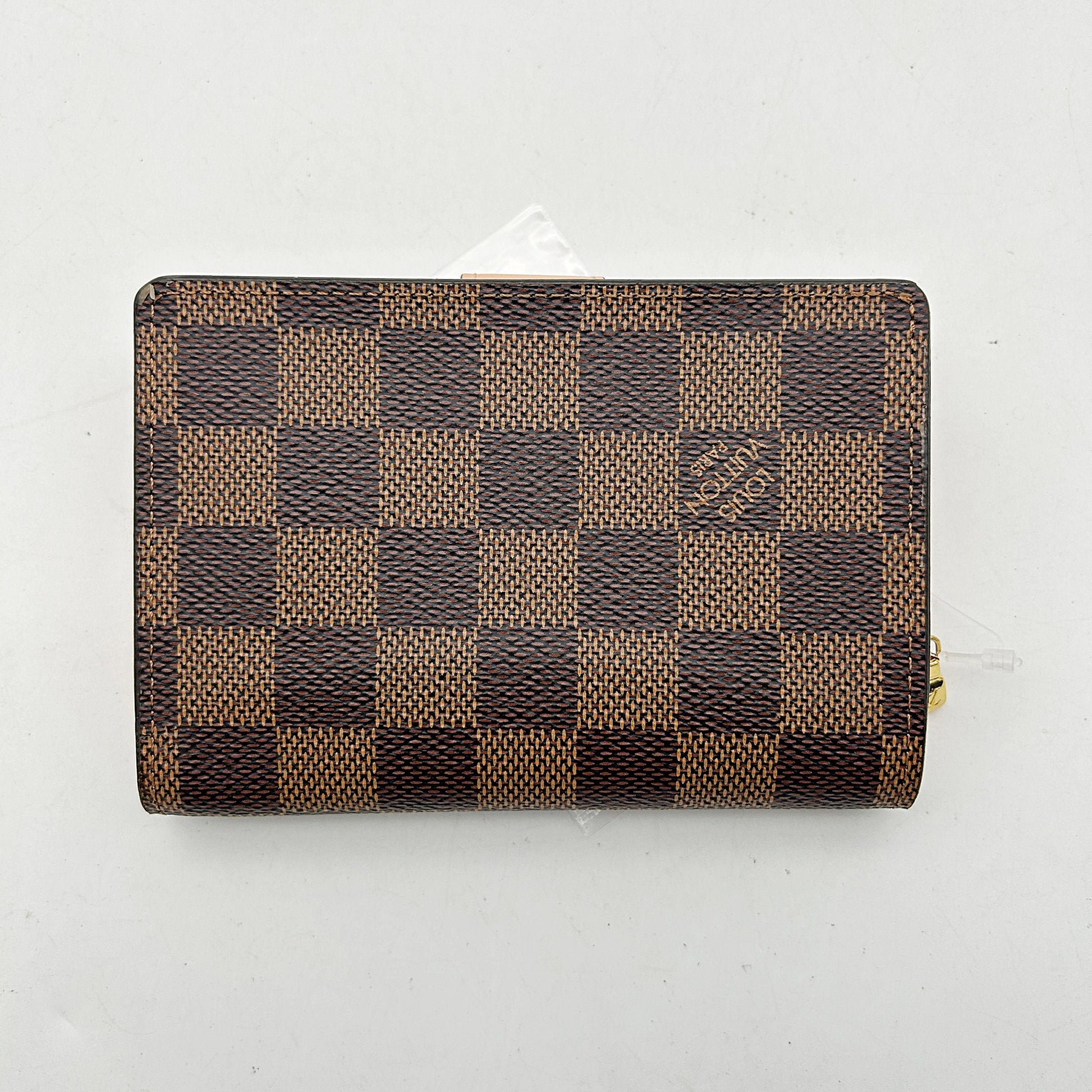 Louis Vuitton Juliette Wallet Damier with Leather Brown