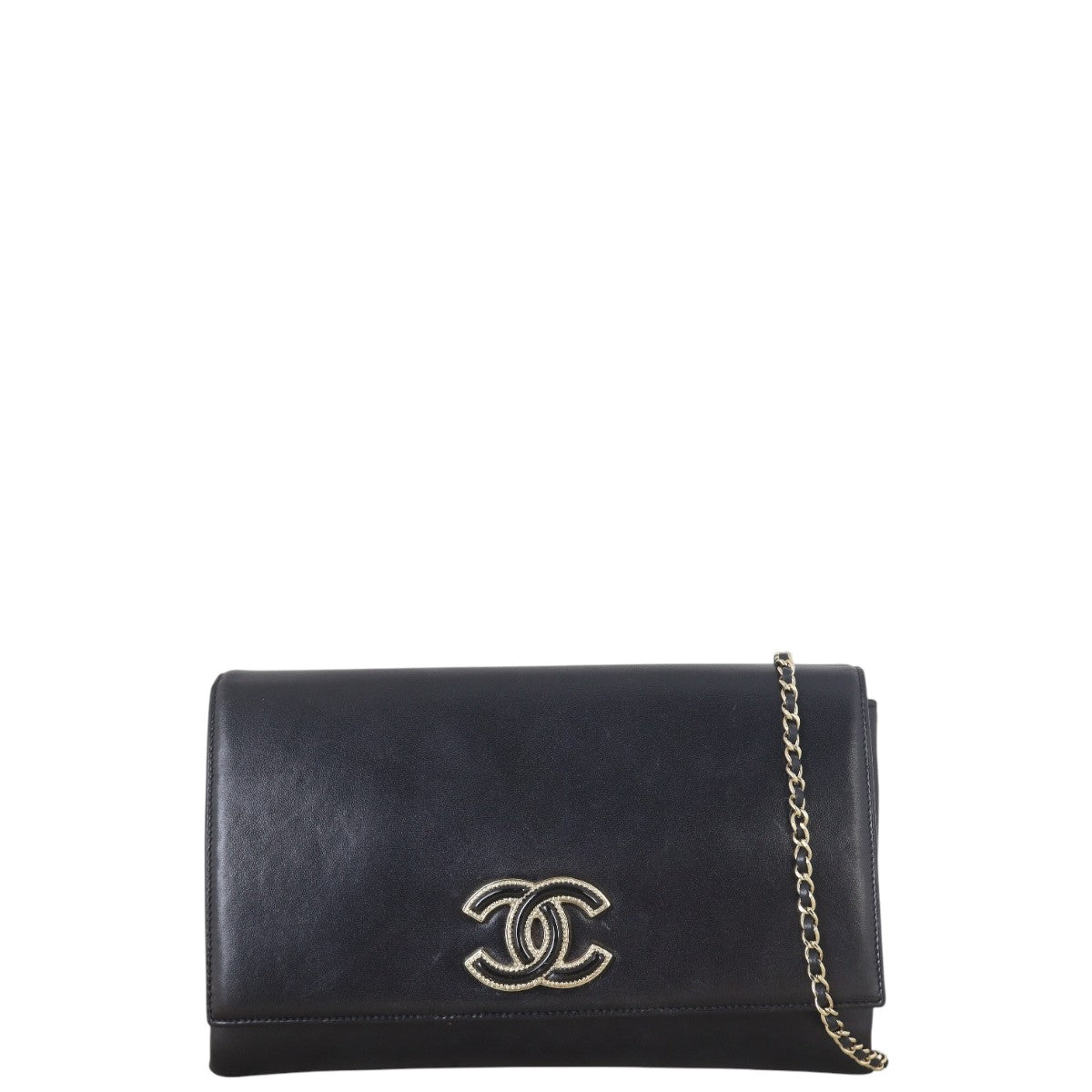 Chanel CC Clutch on Black Chain Crossbody Bag