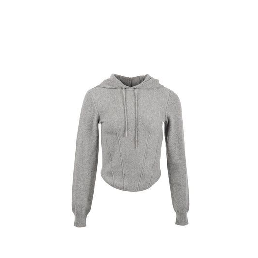 Celine Size S Cropped Hooded Sweater Cashmere Grey Travel Bag