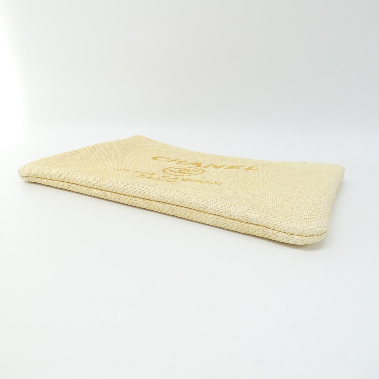 Chanel Deauville Line Raffia Pouch Bag