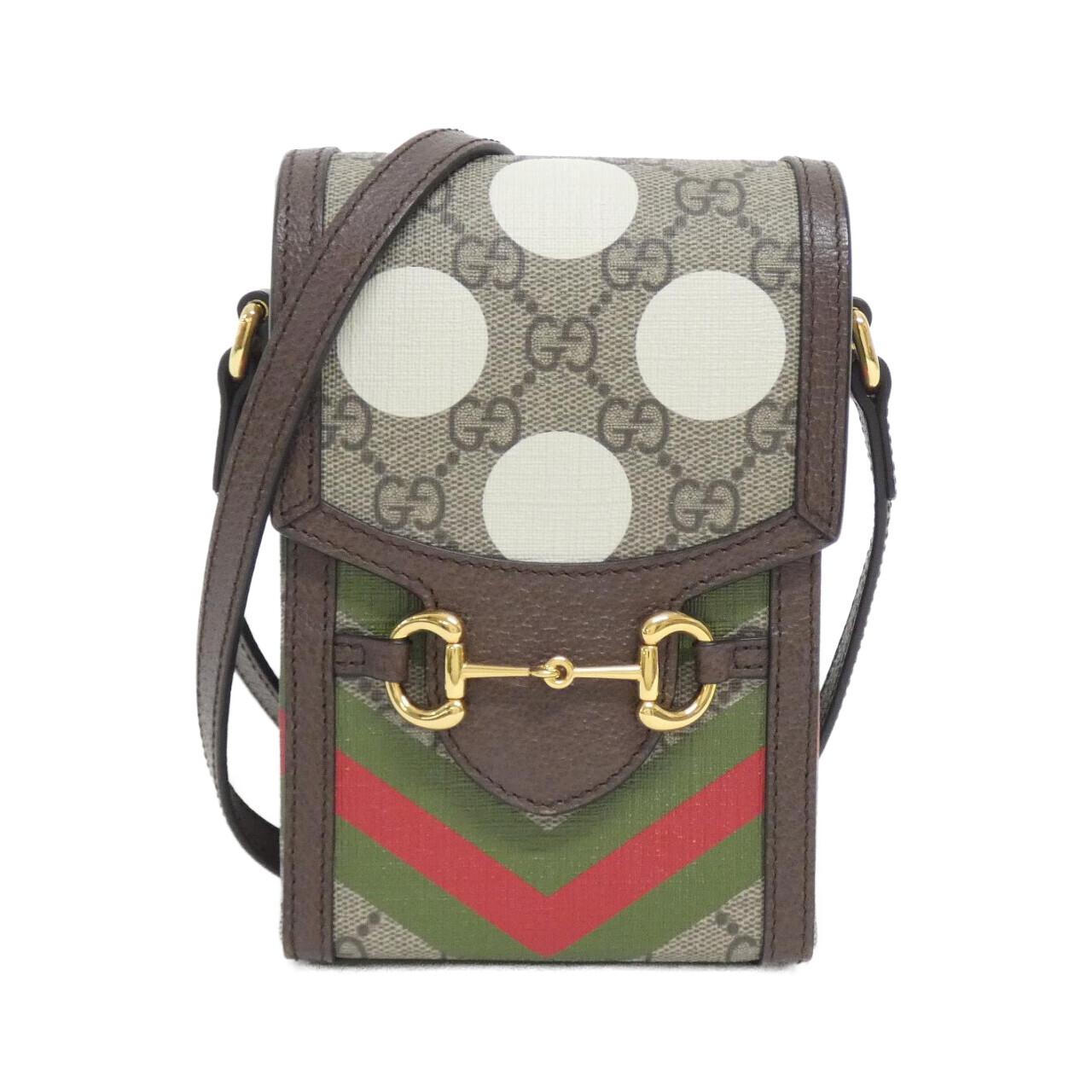 Gucci Supreme Shoulder Bag Leather Canvas