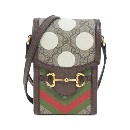 Gucci Supreme Shoulder Bag Leather Canvas