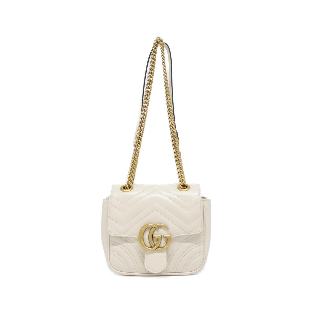 Gucci Marmont Chevron Shoulder Bag Leather Quilted Bag 7