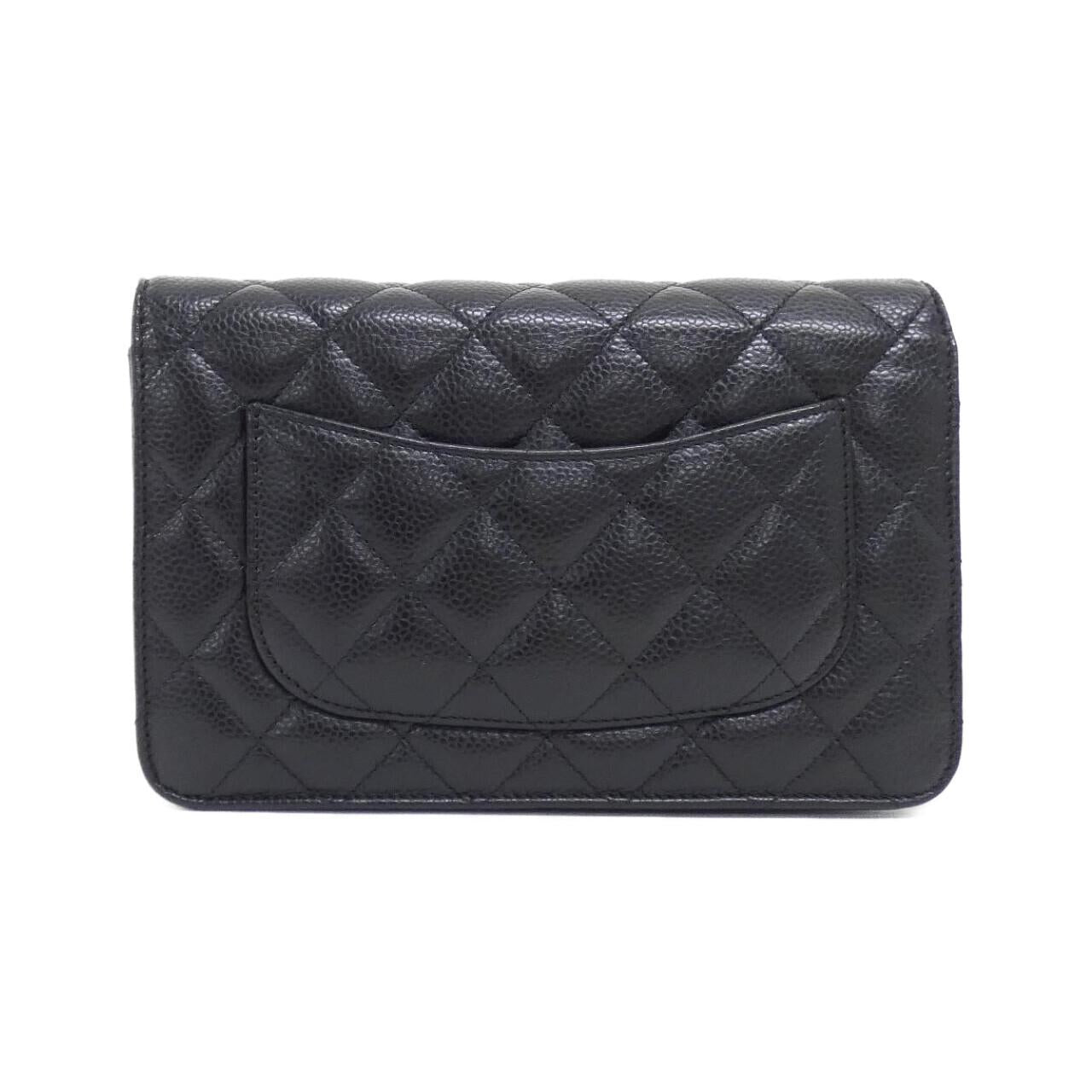 Chanel Timeless Classic Line Caviar Skin Chain Wallet