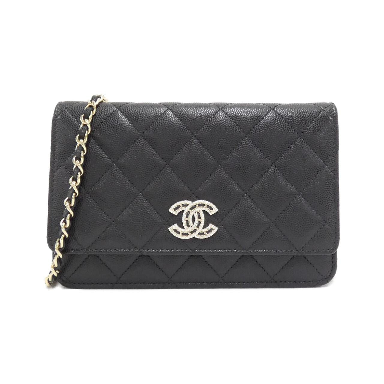 Chanel AP2734 Caviar Skin Chain Wallet