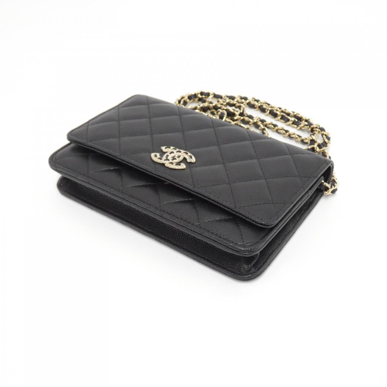 Chanel AP2734 Caviar Skin Chain Wallet