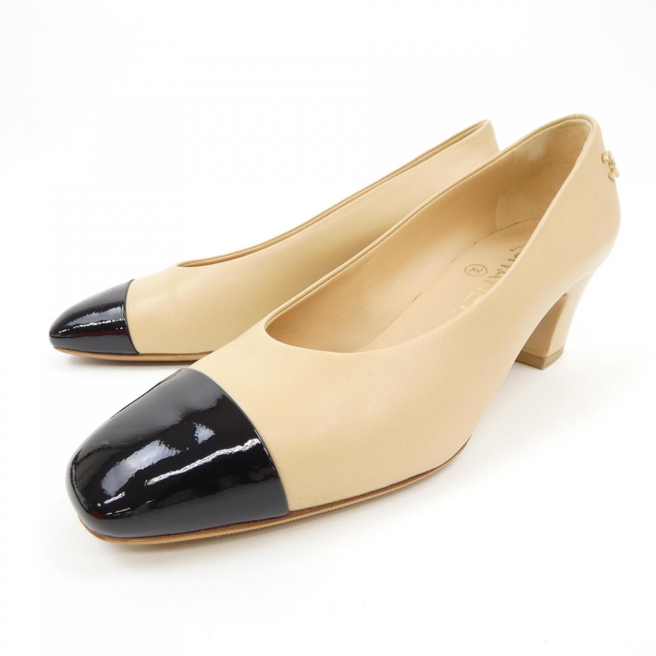 Chanel G36397Y51051 Lambskin Patent Calfskin Pumps for Women