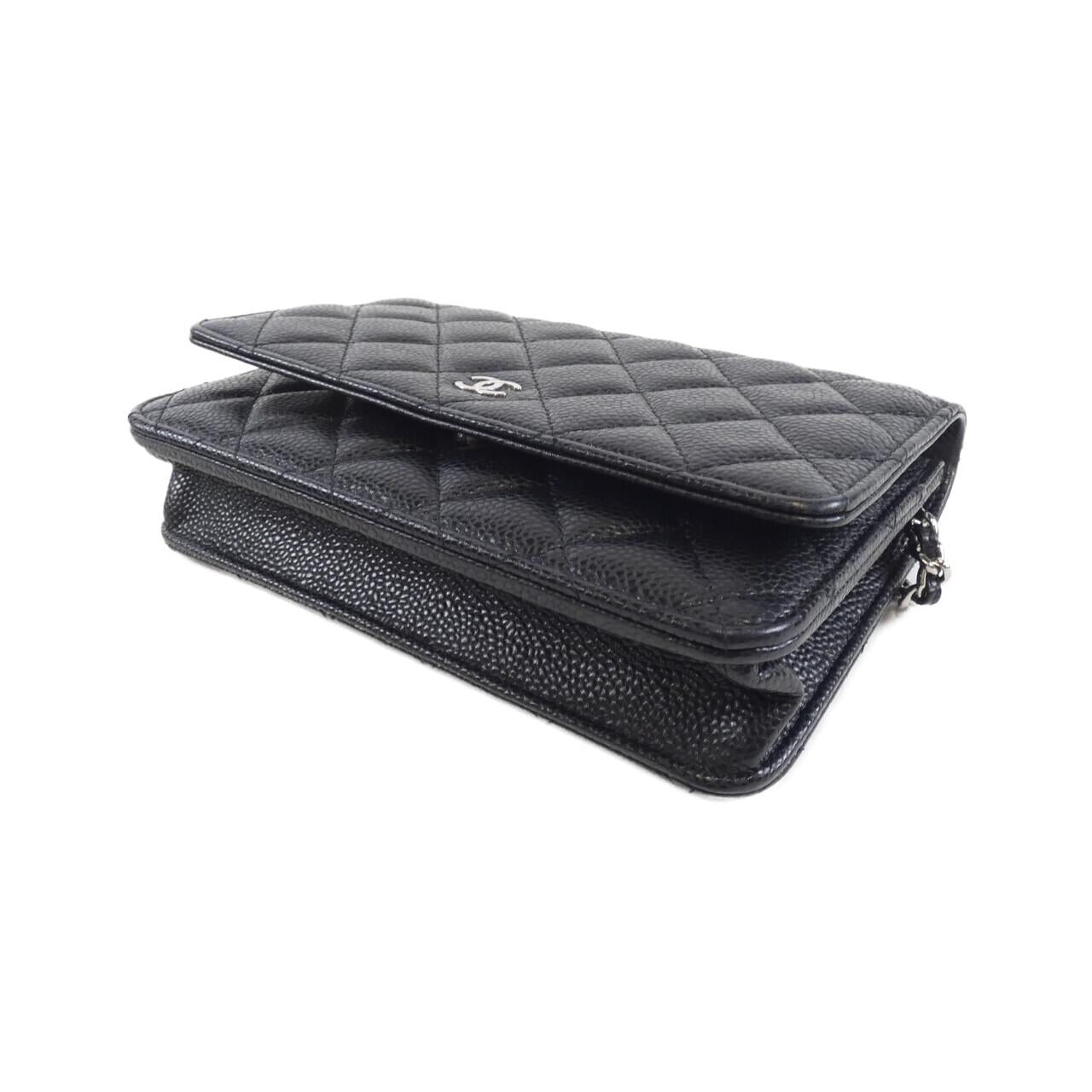 Chanel Timeless Classic Caviar Skin Chain Wallet