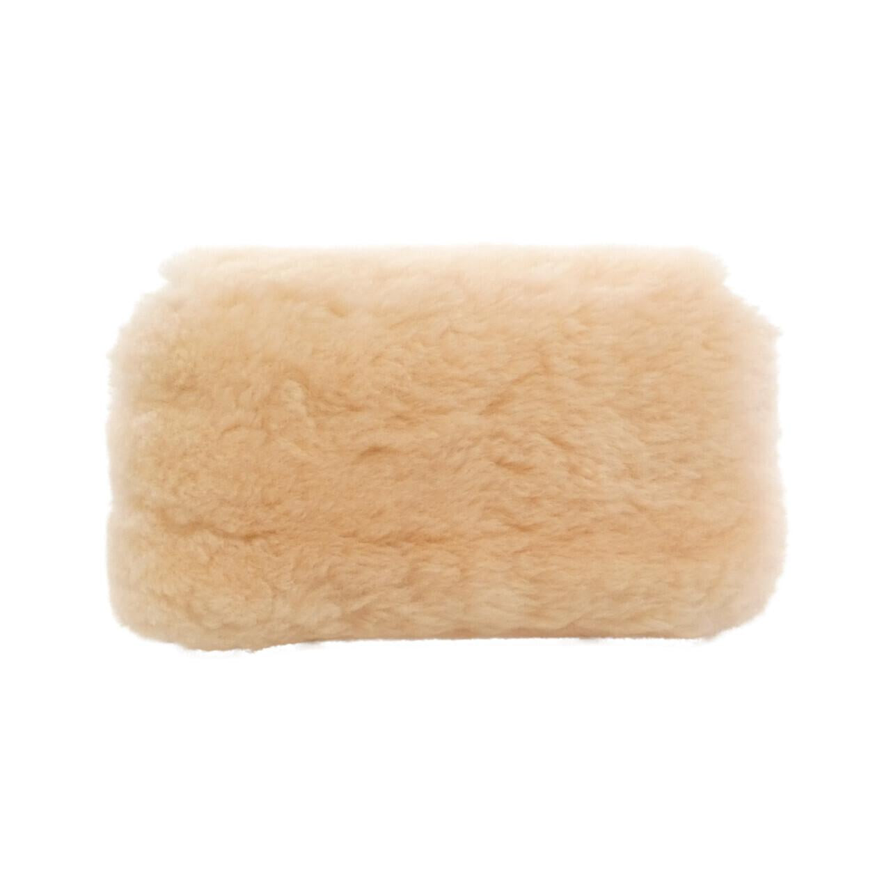 Fendi Baguette Lamb Fur Shoulder Bag Lambskin Micro