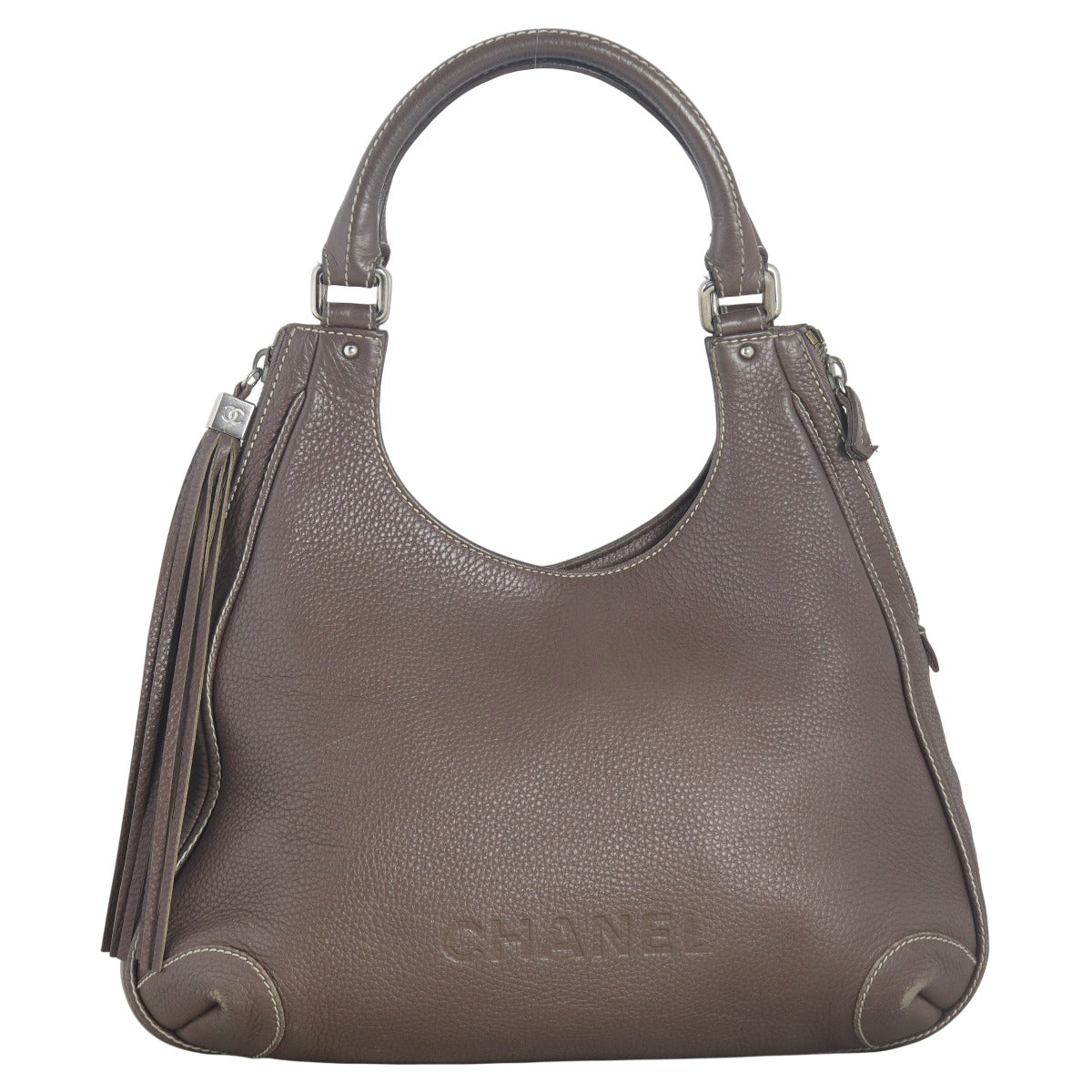Chanel Lax Tassel Hobo Brown Shoulder Bag