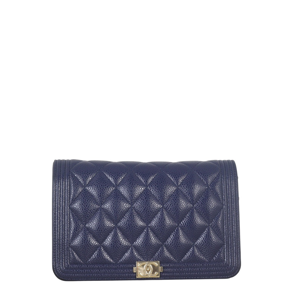 Chanel Boy Wallet on Handbag Quilted Blue Crossbody Bag