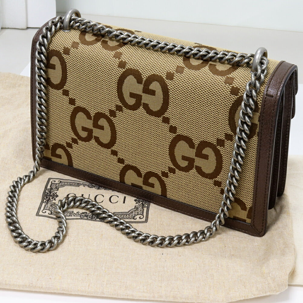 Gucci Jumbo Dionysus 2Way Bag Ukmbn Canvas Brown Shoulder Bag