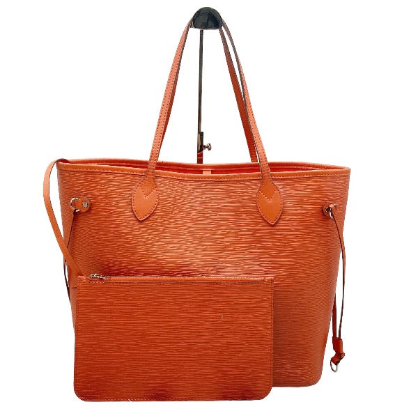 Louis Vuitton M40884 Epi Neverfull MM Leather Orange Tote Bag