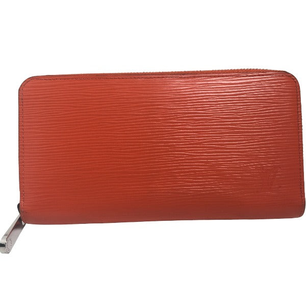 Louis Vuitton Long Purse M60310 Epi Zip Leather Orange Wallet Case