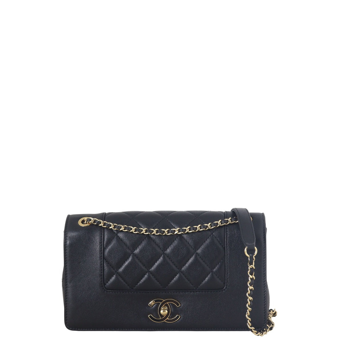 Chanel Mademoiselle Flap Bag Quilted Black Crossbody Bag