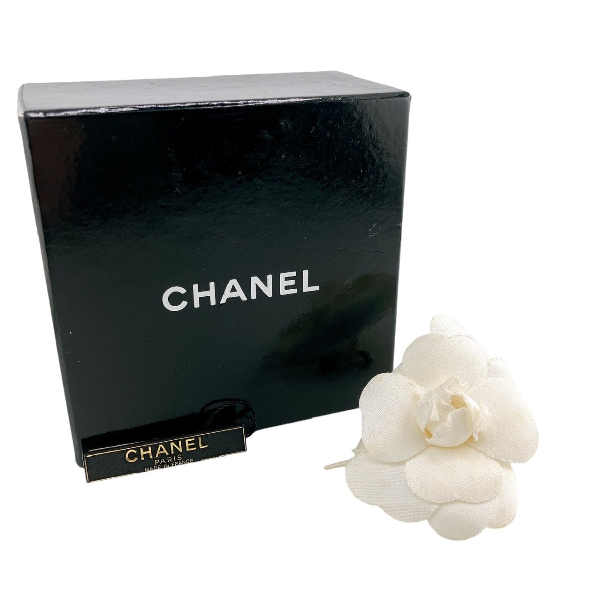 Chanel Brooch cotton corsage Camelia White Handbag