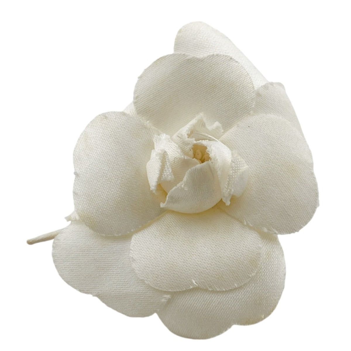 Chanel Brooch cotton corsage Camelia White Handbag