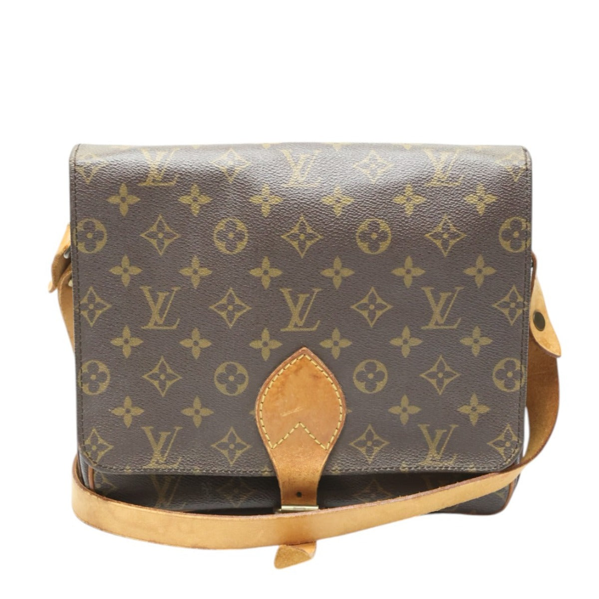 Louis Vuitton M51252 CartouchiereGM Monogram Canvas Brown Shoulder Bag