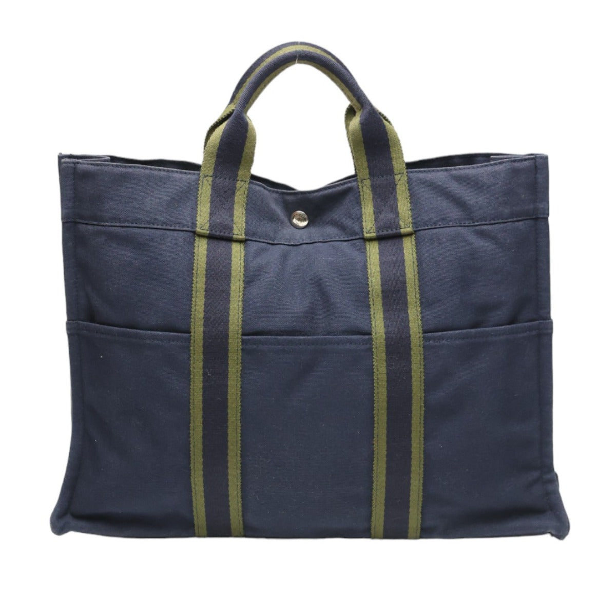 Hermes Tote Bag Tote Bag Fool Toe Mens Unisex Canvas Navy