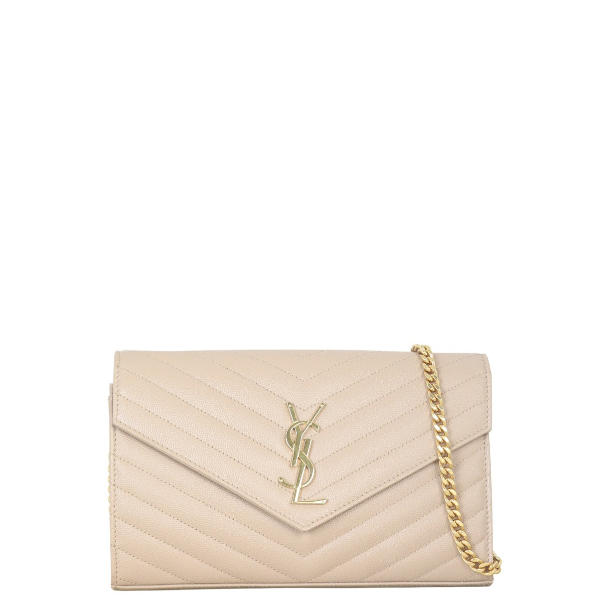 YSL Saint Laurent Cassandre Wallet Crossbody Bag Chain