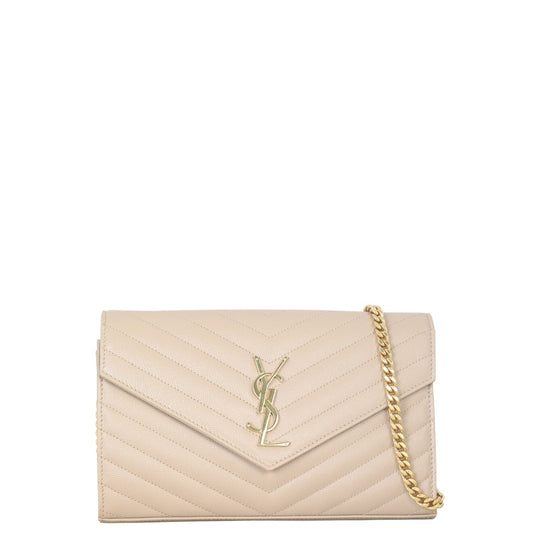 YSL Saint Laurent Cassandre Wallet Crossbody Bag Chain