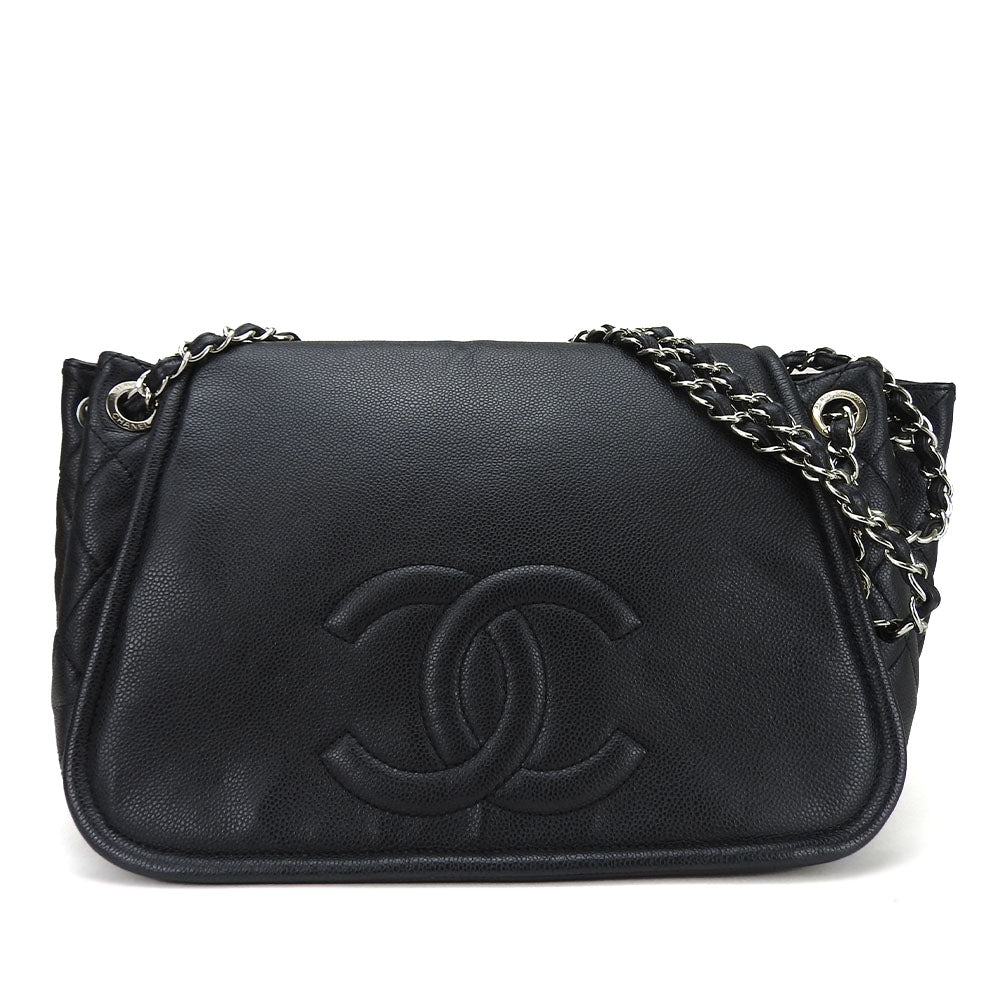 Chanel Caviar skin ChainShoulder Black Shoulder Bag 2