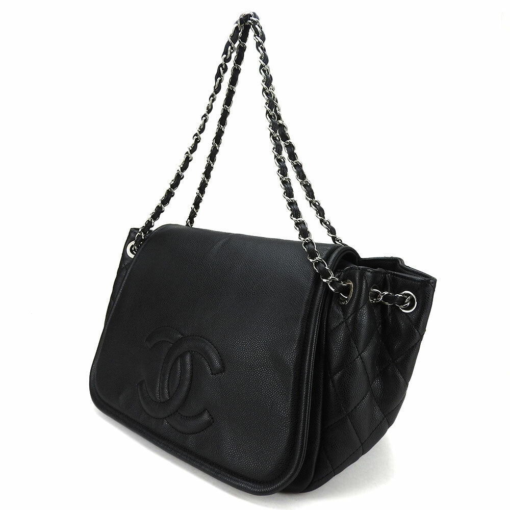 Chanel Caviar skin ChainShoulder Black Shoulder Bag 2