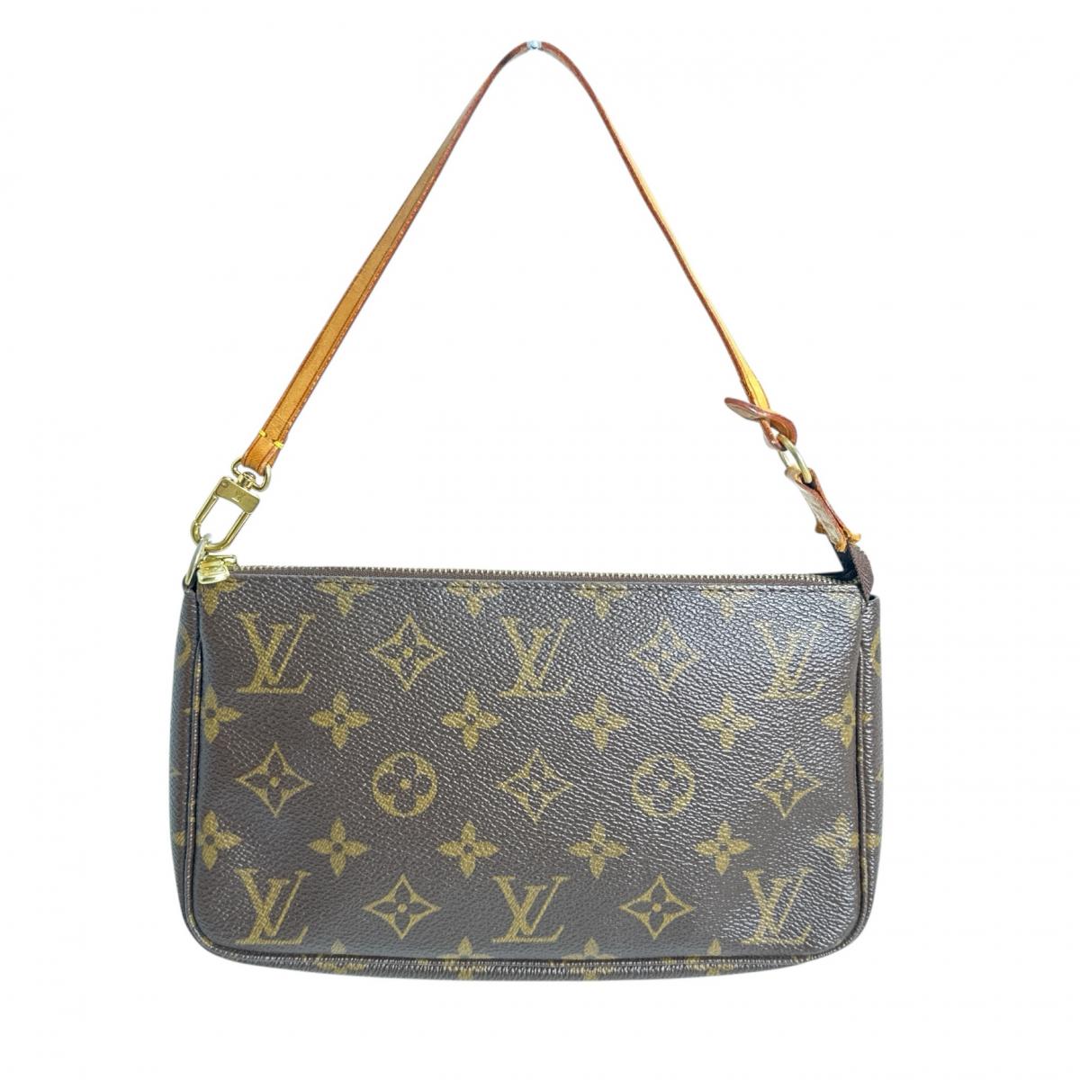 Louis Vuitton Pouch M51980 Accessory pouch Pochette Monogram Canvas Brown Clutch Bag 0