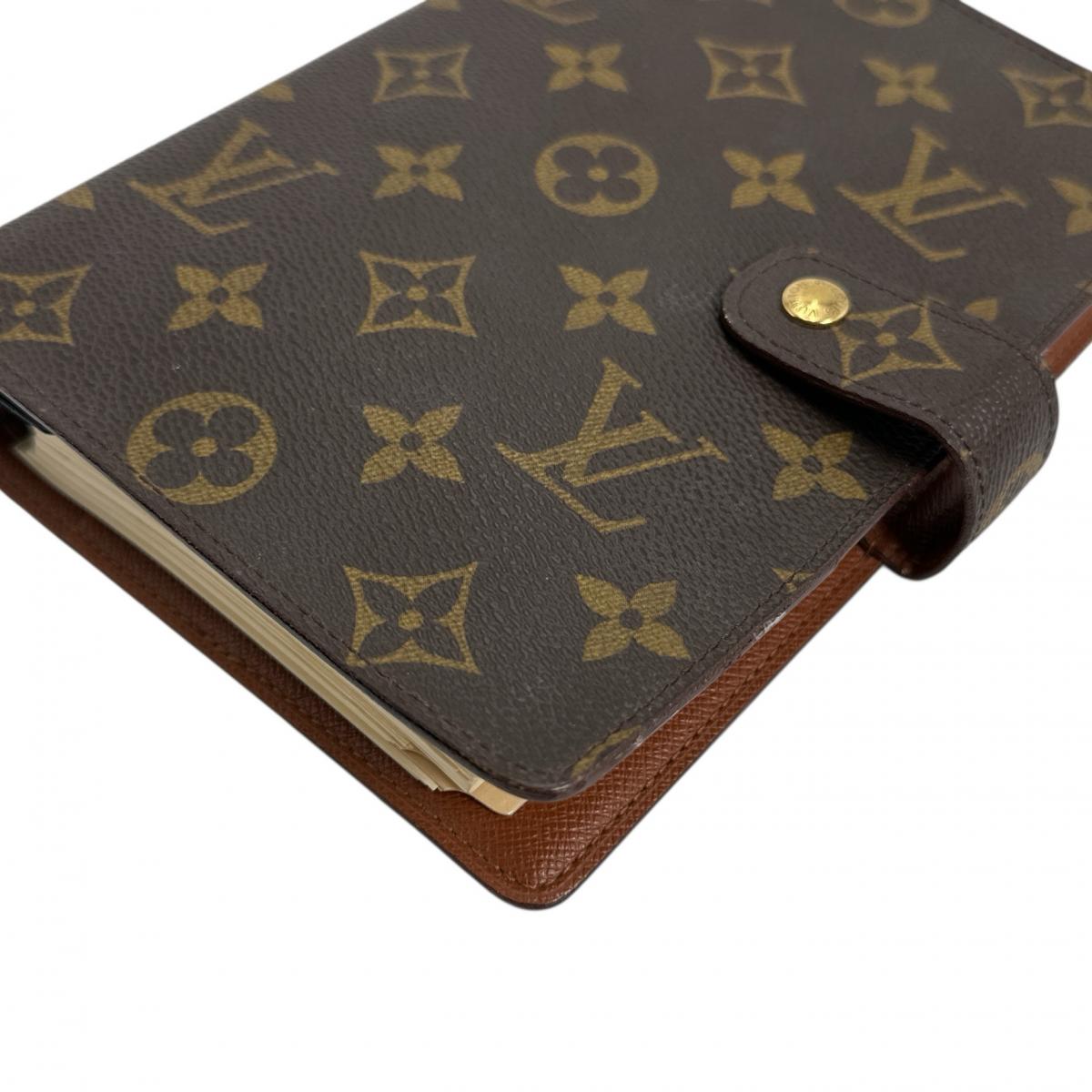 Louis Vuitton Notebook cover R20105 System notebook Monogram Canvas Brown Handbag