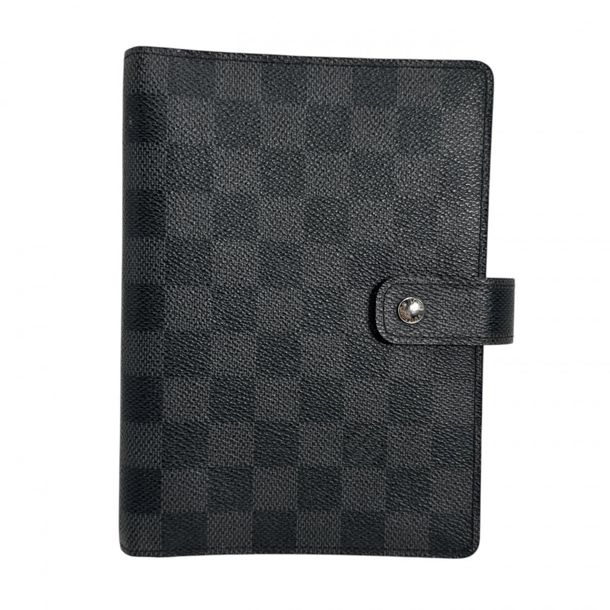 Louis Vuitton Notebook cover R20242 Damier Grafitto Canvas Black Gray Handbag