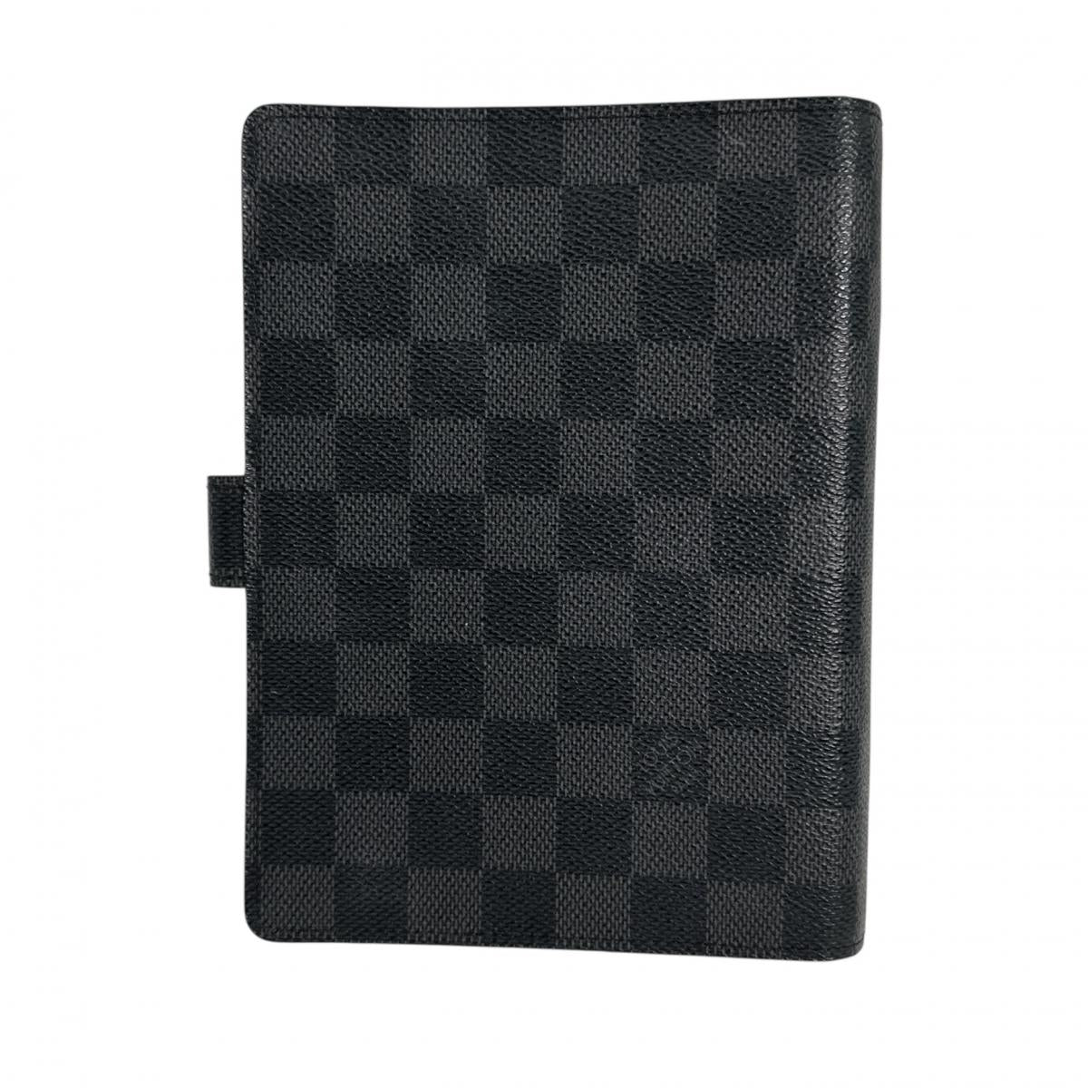 Louis Vuitton Notebook cover R20242 Damier Grafitto Canvas Black Gray Handbag
