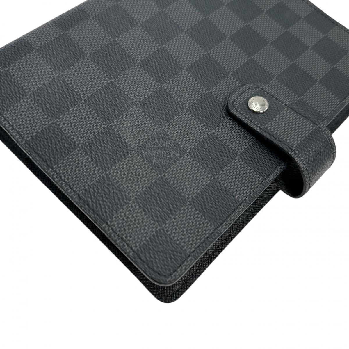 Louis Vuitton Notebook cover R20242 Damier Grafitto Canvas Black Gray Handbag