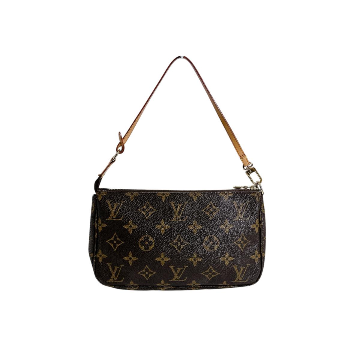 Louis Vuitton Pouch M51980 Pochette Accessoires Monogram Canvas Brown Clutch Bag 6