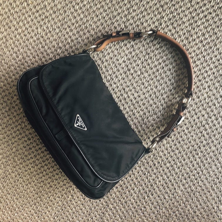 Prada Prada Shoulder Bag With Leather Handle